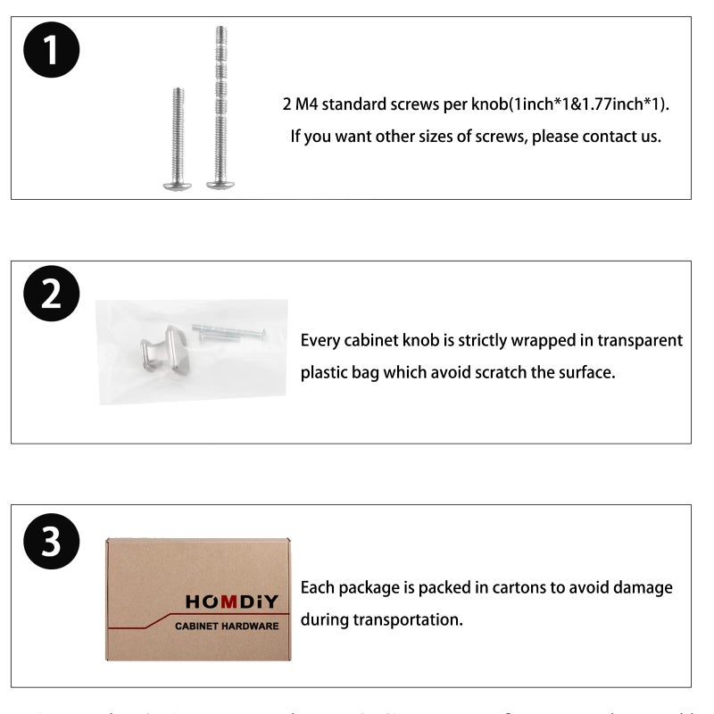 homdiy 30 Pack Cabinet Knobs Brushed Nickel Drawer Knobs Silver Square Kitchen Hardware for Dresser Bathroom Satin Nickel Door Handles for Kitchen Cupboard,Zinc Alloy - Image 5